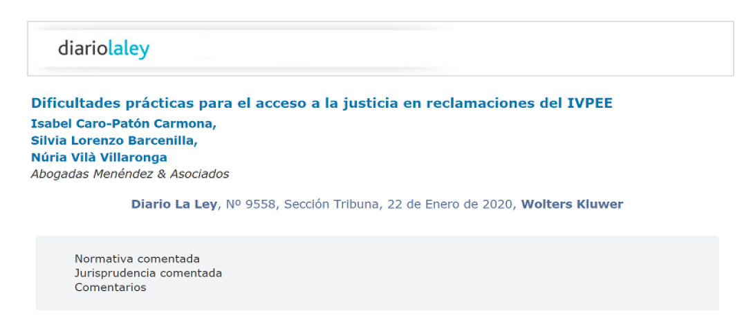 Dificultats pràctiques per a l'accés a la justicia en reclamacions de l'IVPEE.