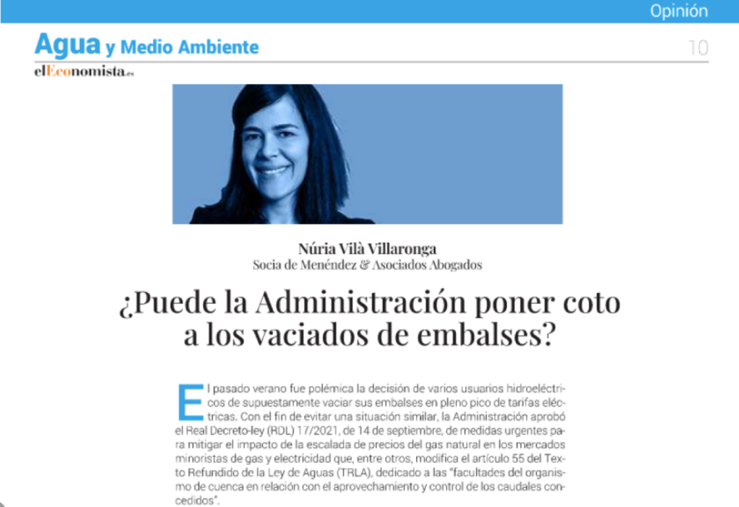 ¿Puede la Administración poner coto a los vaciados de embalses?