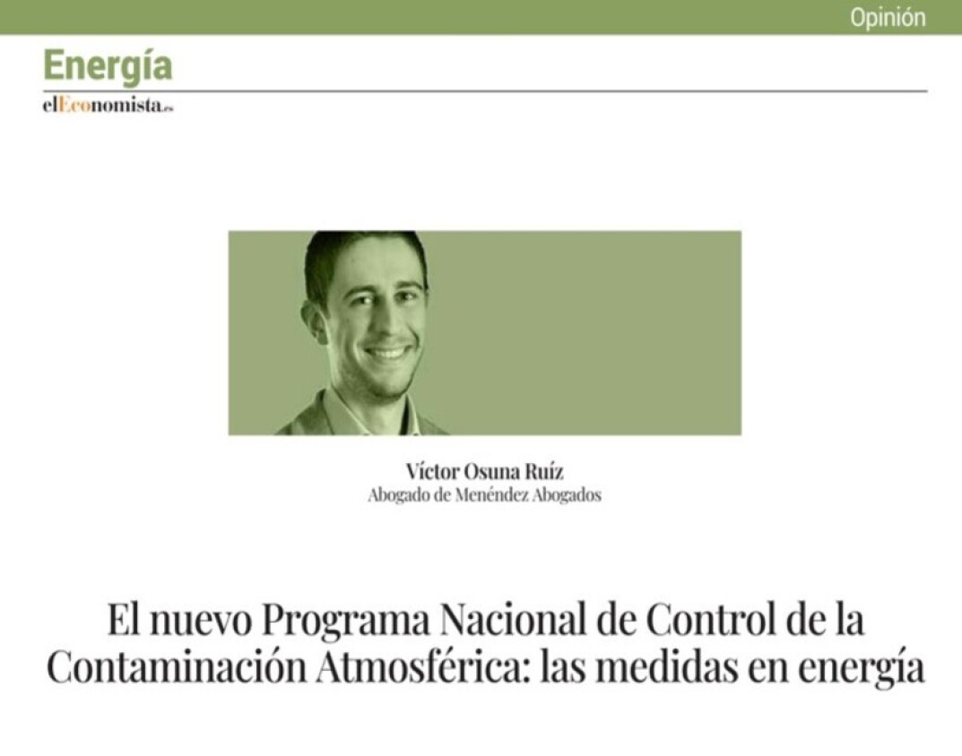 El nuevo Programa Nacional de Control de la Contaminación Atmosférica: Las medidas en energía