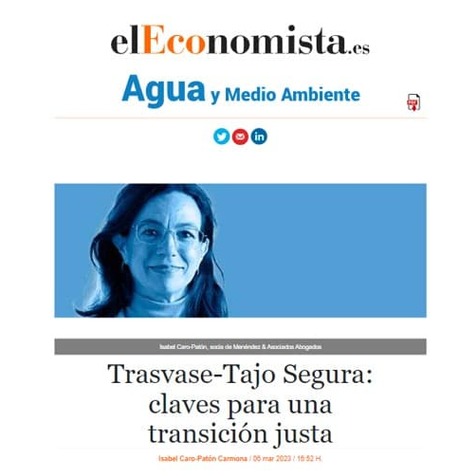 Trasvase Tajo-Segura: claves para una transición justa
