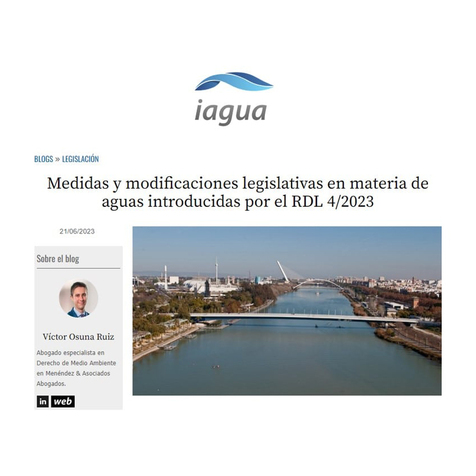 Medidas y modificaciones legislativas en materia de aguas introducidas por el RDL 4/2023