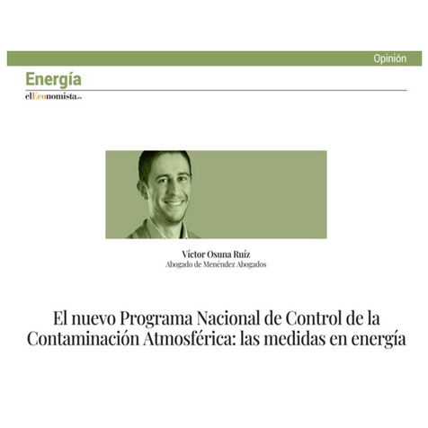 El nuevo Programa Nacional de Control de la Contaminación Atmosférica: Las medidas en energía