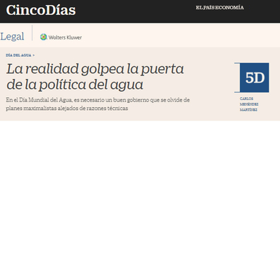 La realidad golpea la puerta de la política del agua