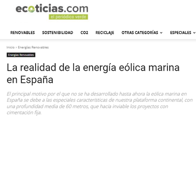La realidad de la energía eólica marina en España