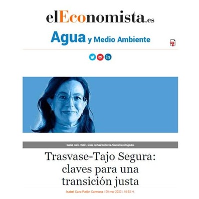 Trasvase Tajo-Segura: claves para una transición justa