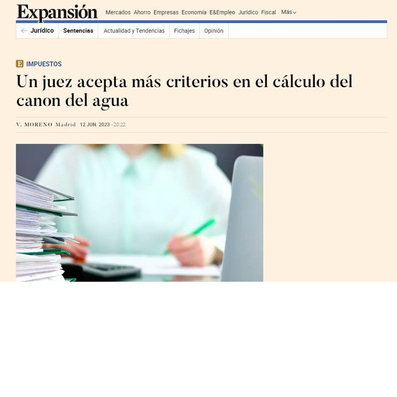 Un juez acepta más criterios en el cálculo del canon del agua