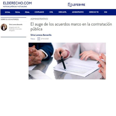 El auge de los acuerdos marco en la contratación pública