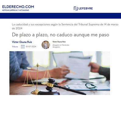 De plazo a plazo, no caduco aunque me paso